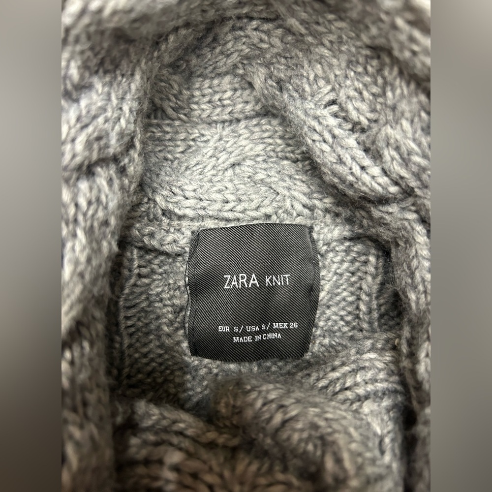 Zara knit button up turtleneck sweater - Picture 4 of 7
